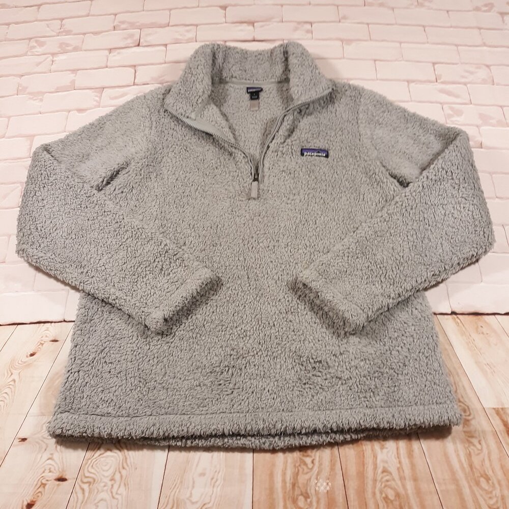 Patagonia Sweater Womens Large Outdoor Travel Hiking Gray Sherpa‎ Fleece